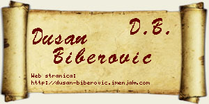 Dušan Biberović vizit kartica
